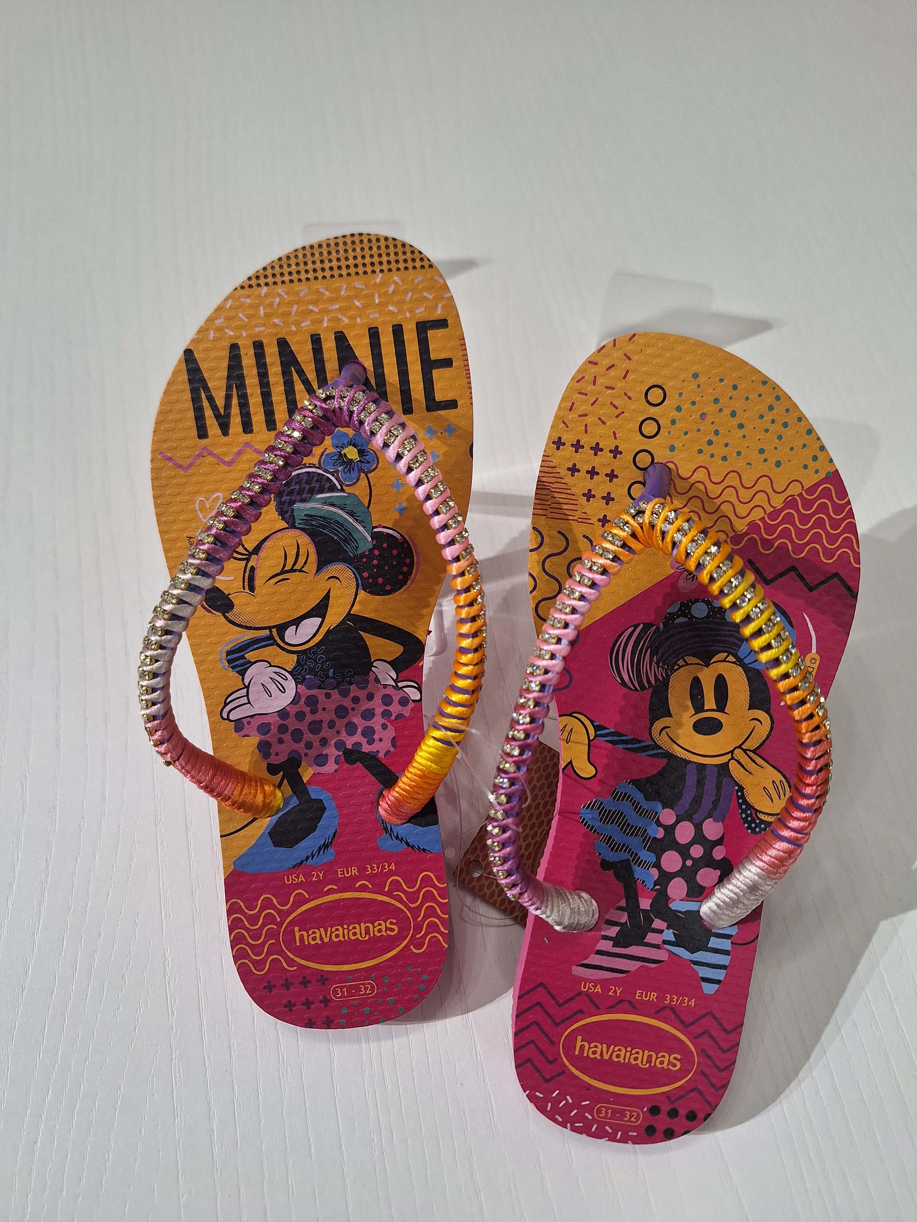 Chanclas infantiles Strass Minnie Mouse Rosa Flux
