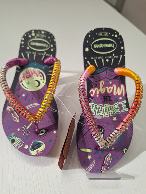 Chanclas infantiles Strass Fashion Purple