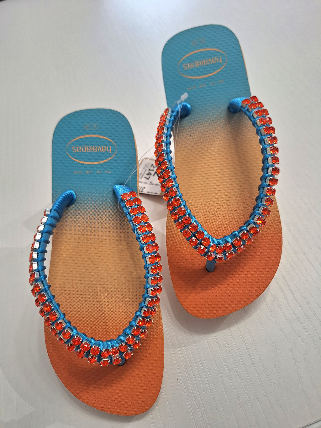 Chanclas Strass Naranja Sunset Vibes