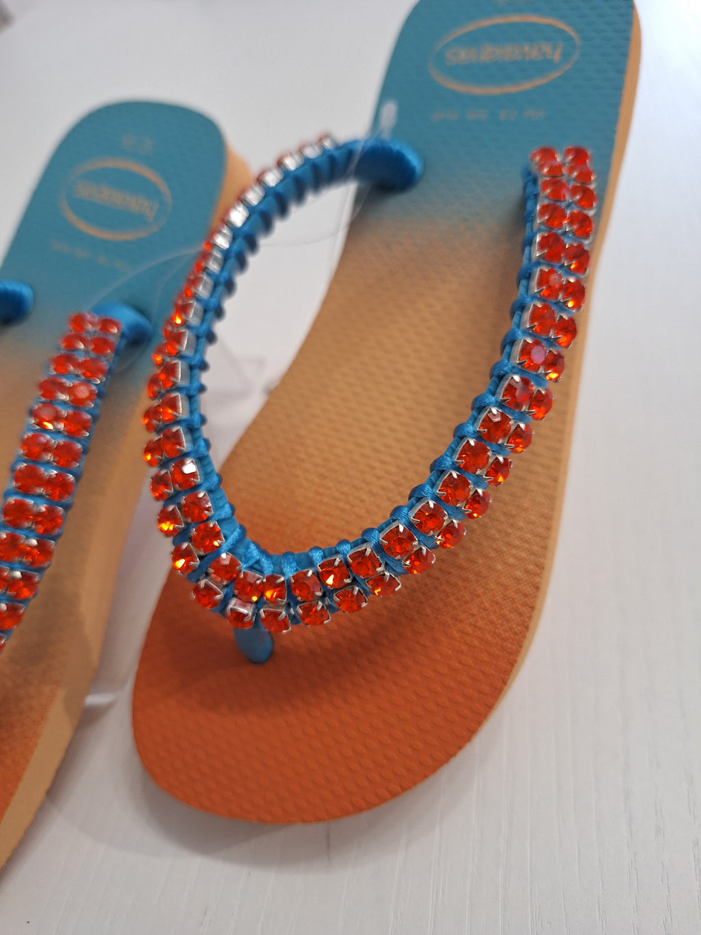 Chanclas Strass Naranja Sunset Vibes