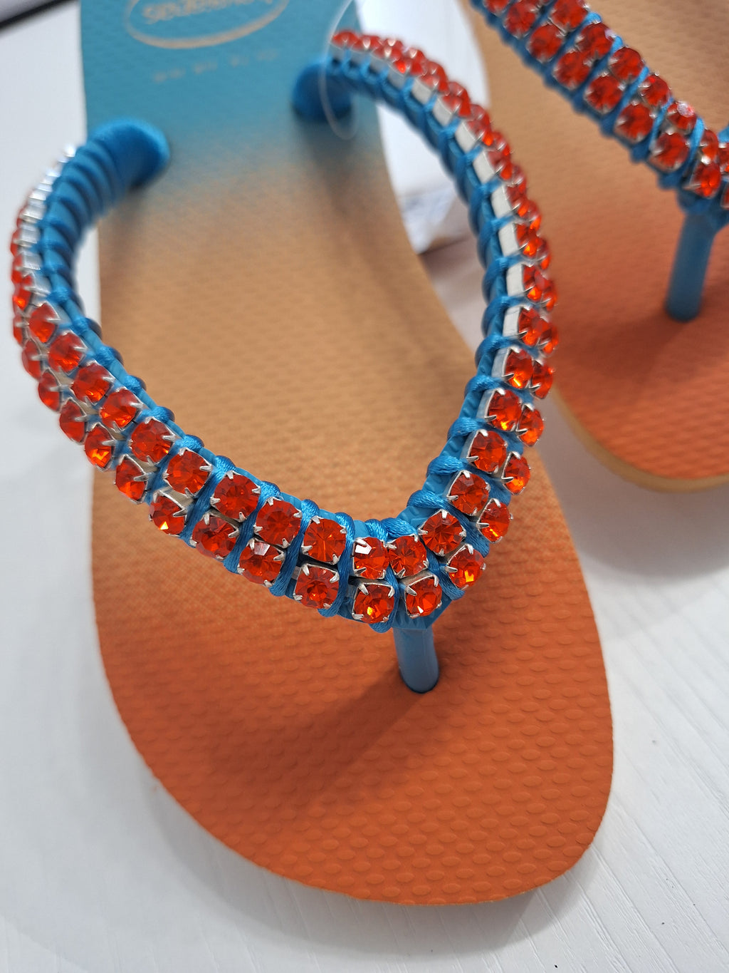 Chanclas Strass Naranja Sunset Vibes