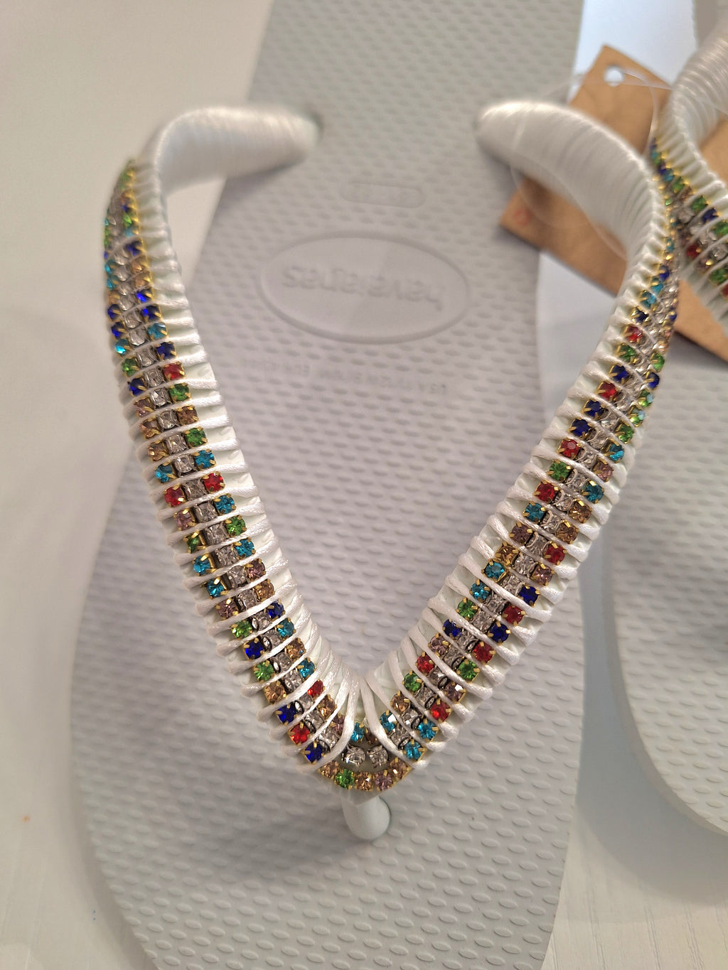 Chanclas strass multicolor