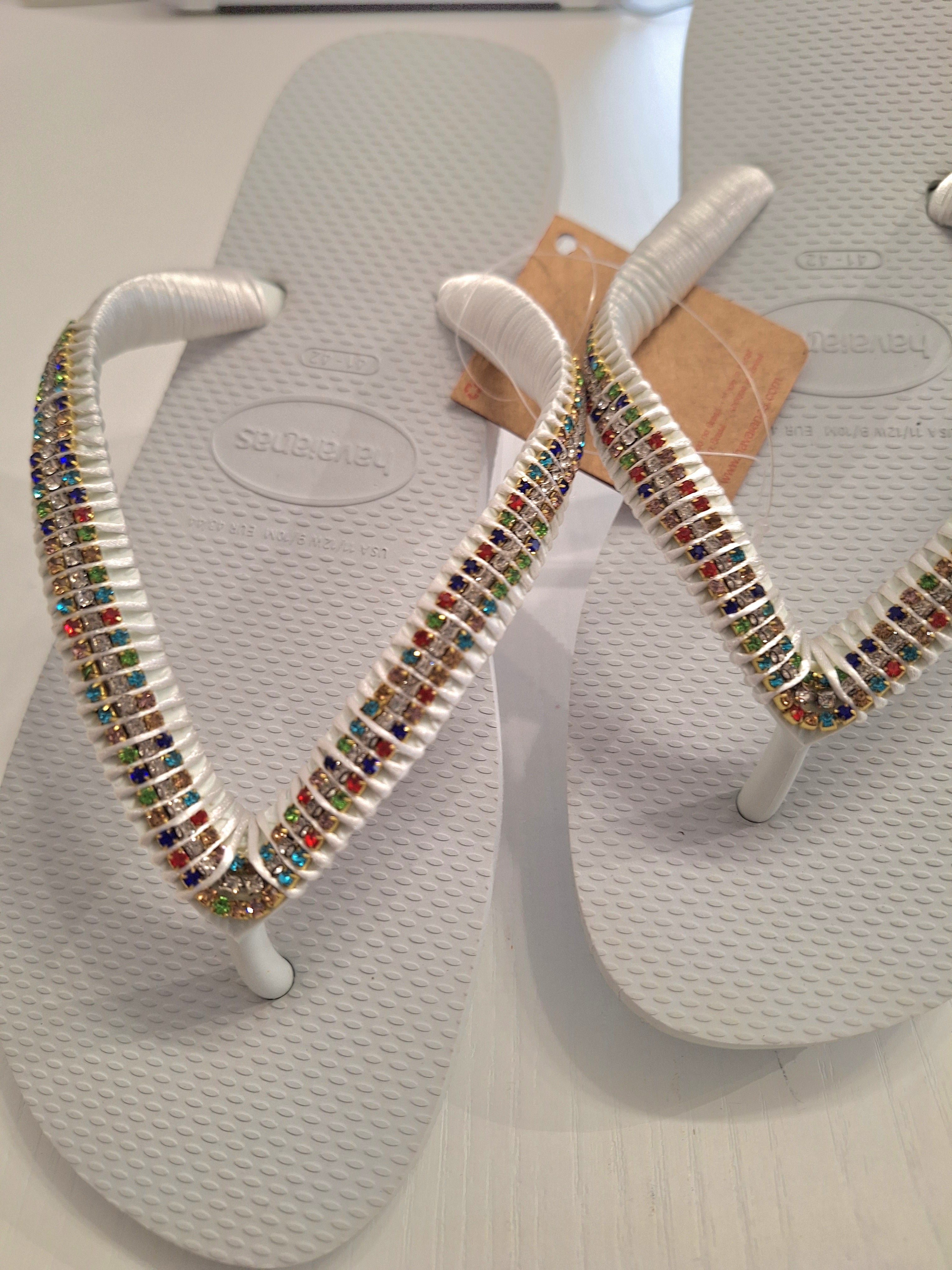 Chanclas strass multicolor