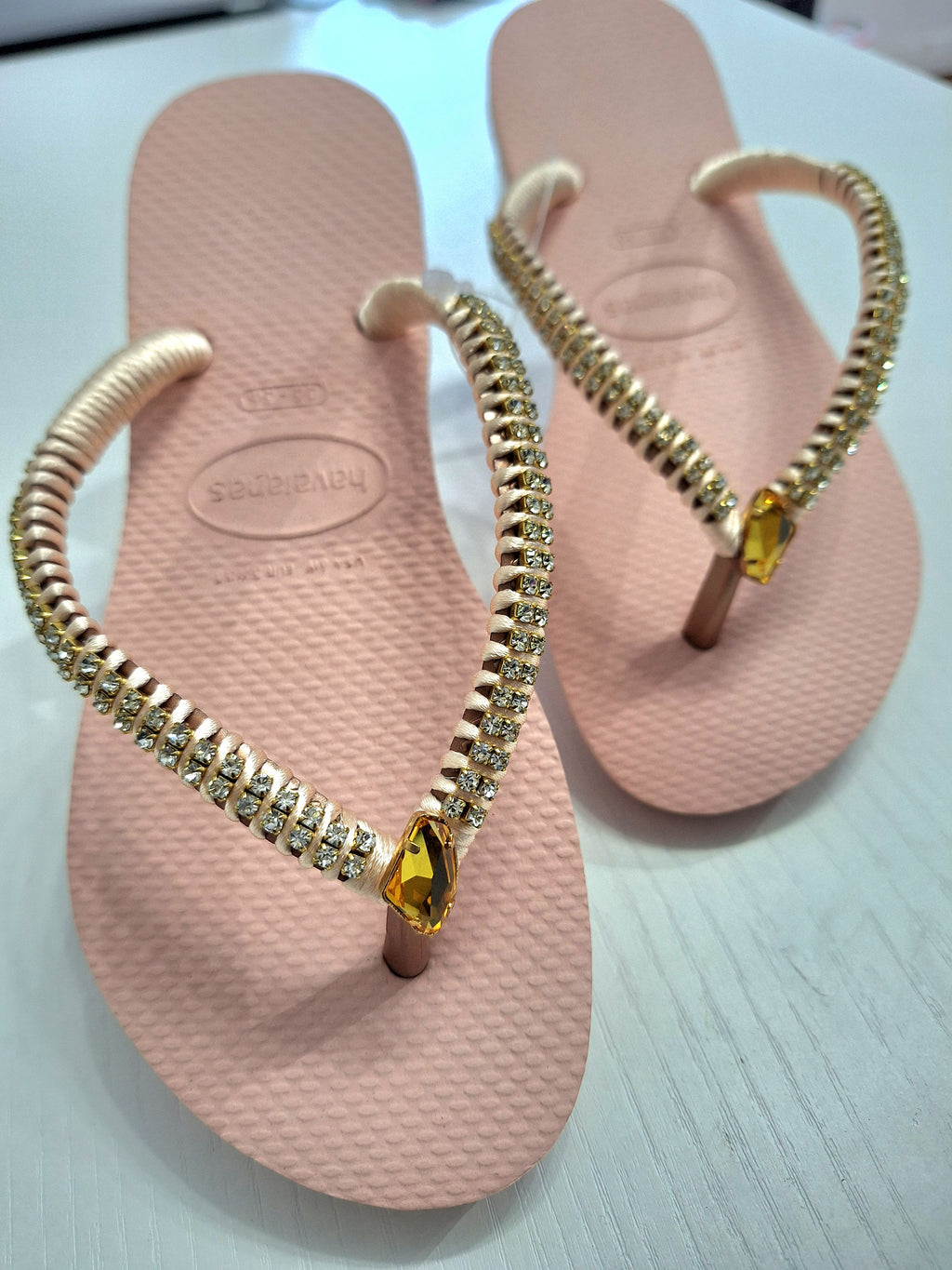 Chanclas Strass y Fancy Stone Swarovski Galactic Satin Sunflower