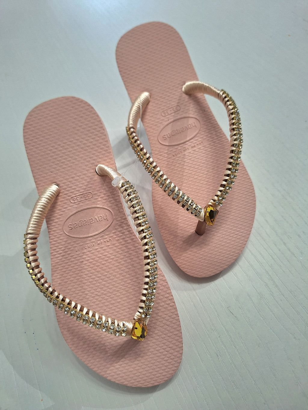 Chanclas Strass y Fancy Stone Swarovski Galactic Satin Sunflower