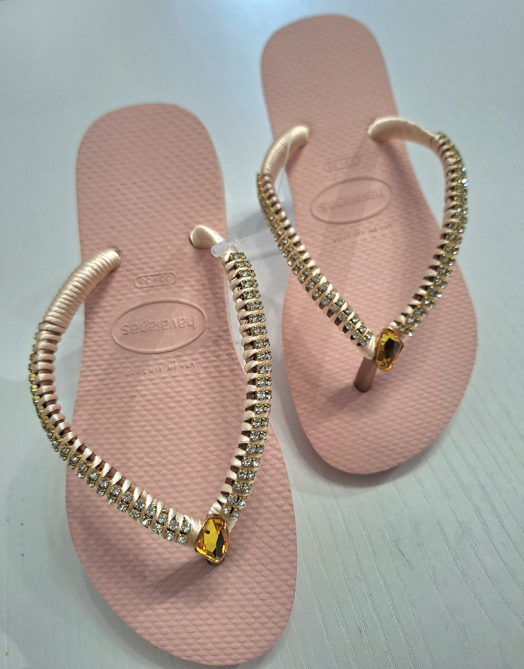 Chanclas Strass y Fancy Stone Swarovski Galactic Satin Sunflower