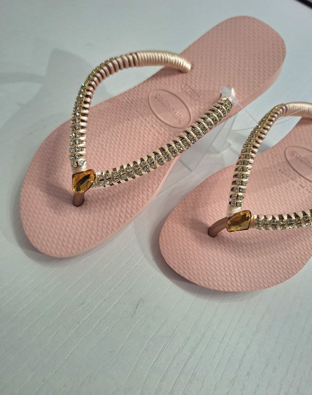 Chanclas Strass y Fancy Stone Swarovski Galactic Satin Sunflower