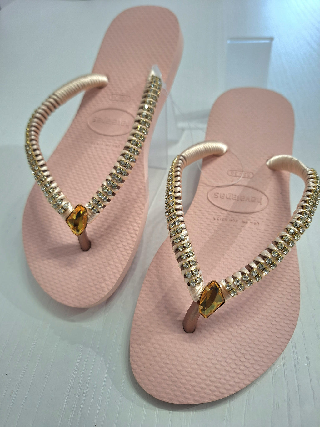 Chanclas Strass y Fancy Stone Swarovski Galactic Satin Sunflower