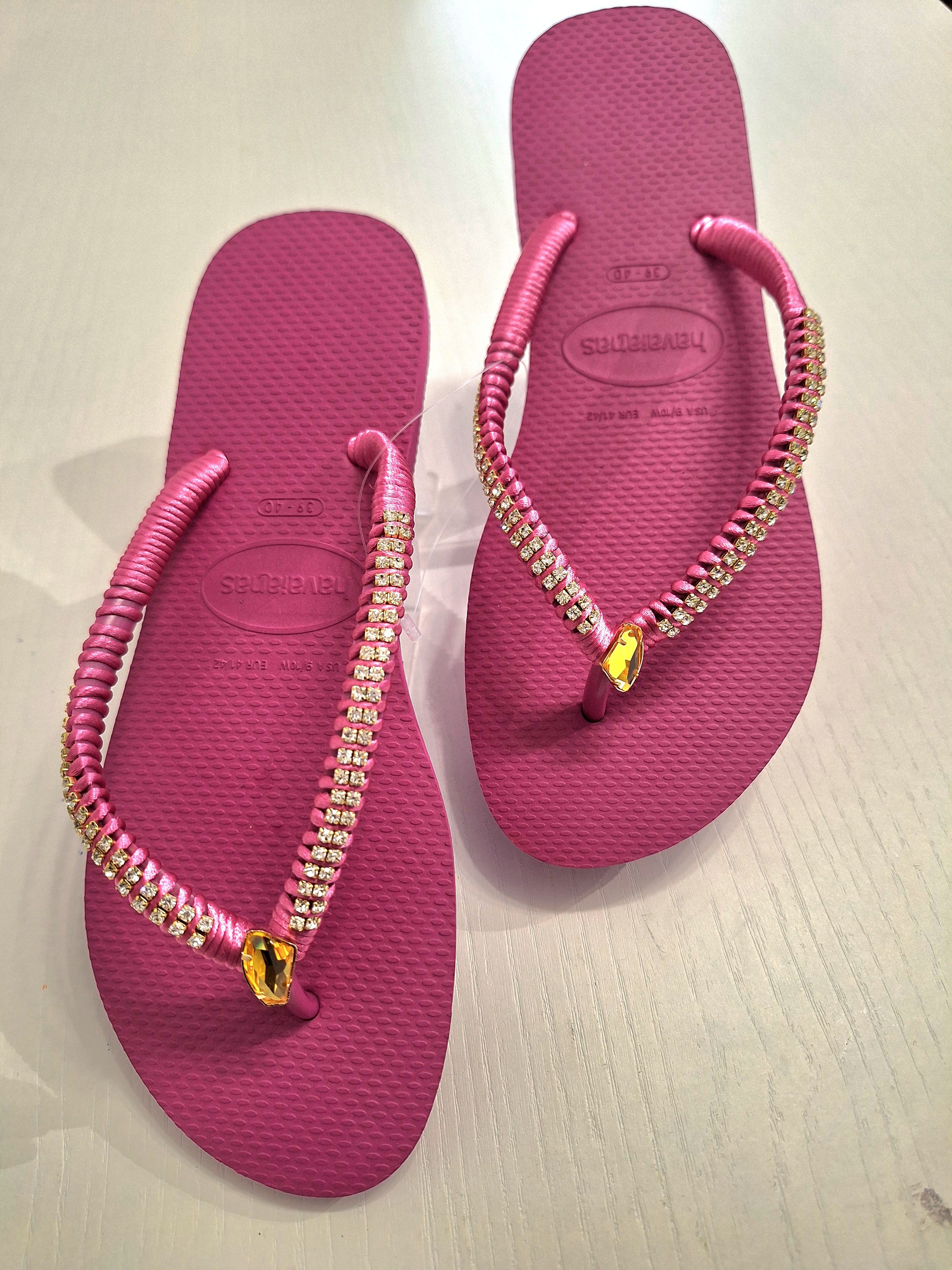 Chanclas Strass y Fancy Stone Swarovski