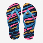 Chanclas infantiles Glitter Multicolor/Turquesa