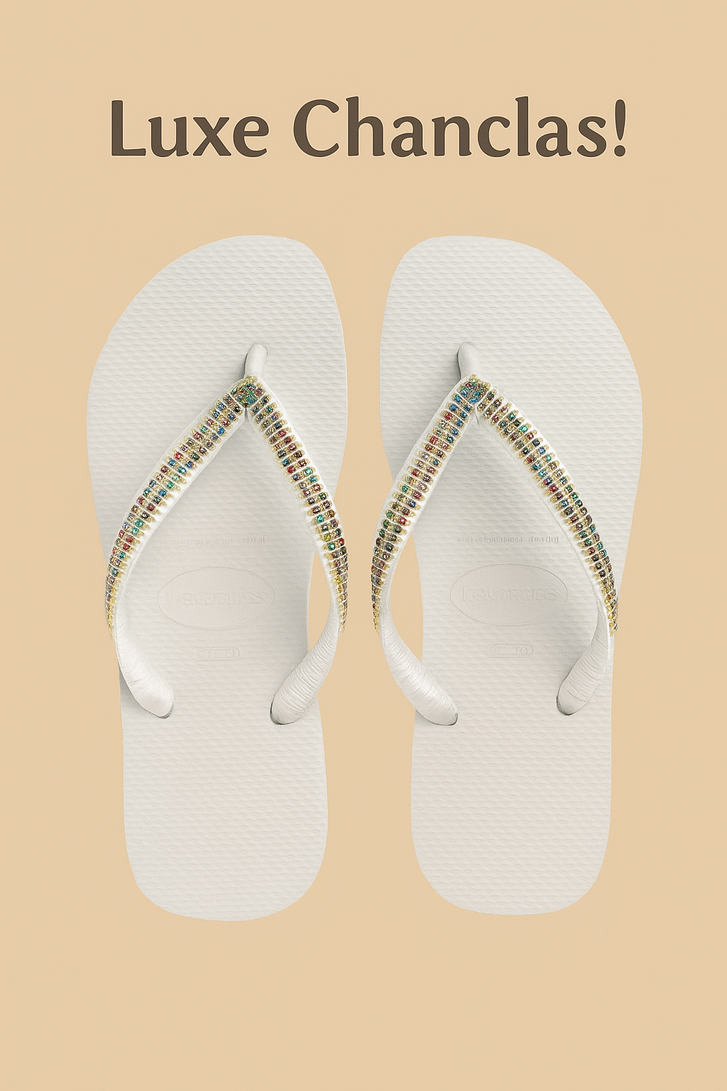 Chanclas strass multicolor