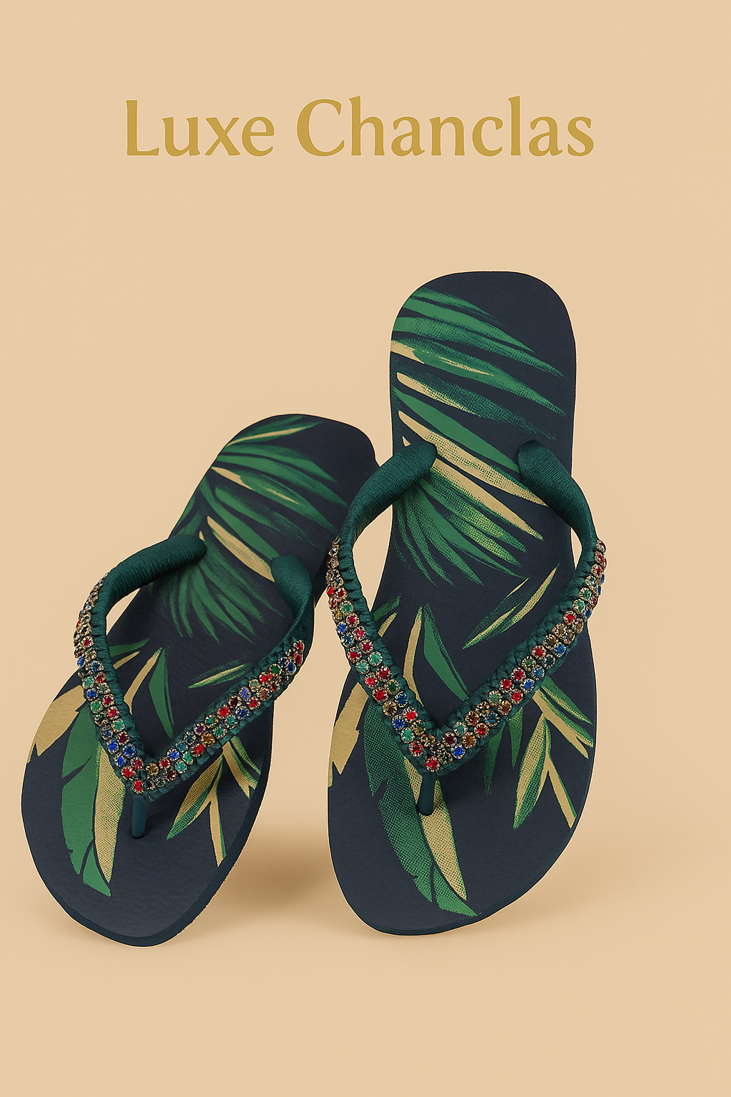 Chanclas Strass Swarovski Multicolor