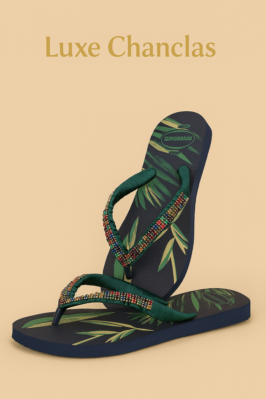 Chanclas Strass Swarovski Multicolor