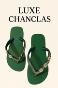 Chanclas Strass y Cinta de Cristales Navette